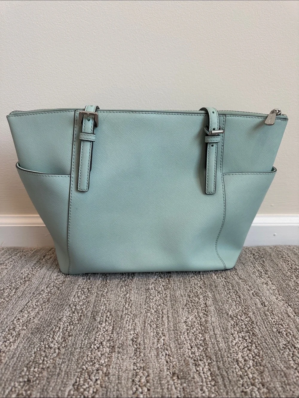 Michael Kors Mint Green Saffiano Leather Tote